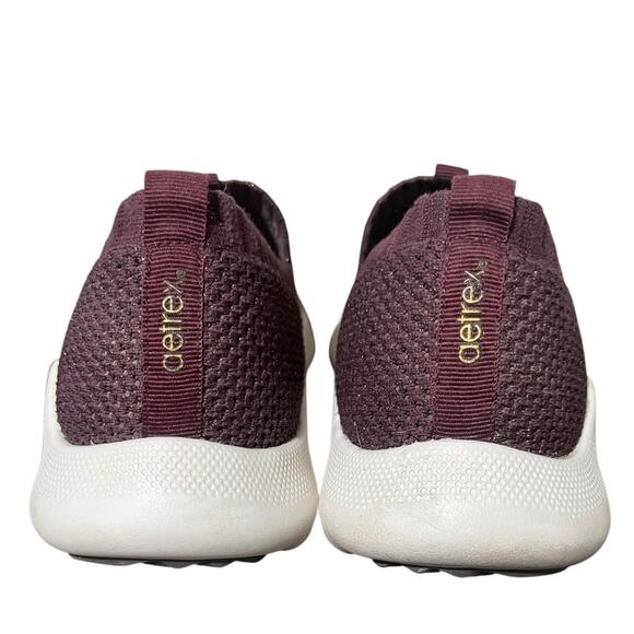 AETREX Angie Maroon Knit Metallic GoldWomen's‎ Sneakers Sizer7.5 - Picture 4 of 8
